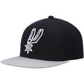 Casquette Snapback bicolore 2.0 de l'équipe San Antonio Spurs Mitchell & Ness noir/argent pour hommes - Homme Taille: OSFA