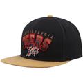 "Casquette Snapback avec logo dégradé Mitchell & Ness pour hommes, noir/beige, Philadelphia 76ers Hardwood Classics - Homme Taille: OSFA"