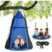 2 in 1 Kids Detachable Hanging Chair Swing Tent Set Hammock Nest Pod Hanging Swing Seat for Boys/Girls Children Outdoor Indoor Swing Play House with Play Tent Max Capacity 330 LBS (Blue)