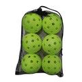 6 Pieces Pickleball Balls 40 Holes Recreational Hollow Ball Pickle Balls Official Size Ball for Outdoor Courts Practice Green