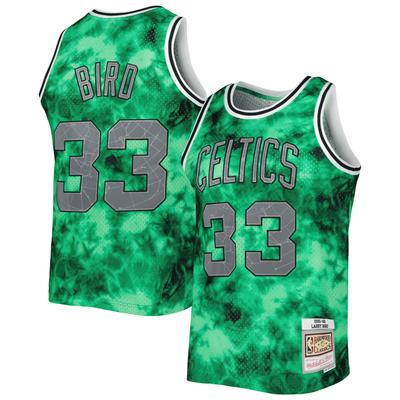 Mitchell & Ness Larry Bird Kelly Green Boston Celtics 1985/86 Galaxy Swingman-Trikot für Herren Image