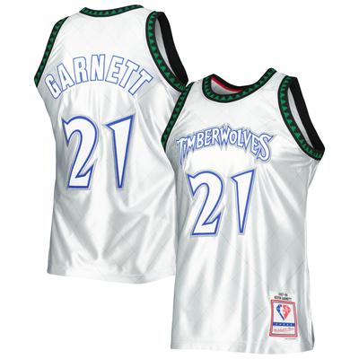 Mitchell & Ness Herren Kevin Garnett Platinum Minnesota Timberwolves 1997/98 Hardwood Classics 75. Jubiläum Swingman-Trikot Image