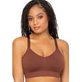 Plus Size Women's Smooth Seamless Comfort Wireless Bra by Curvy Couture in Chocolate (Size XL)