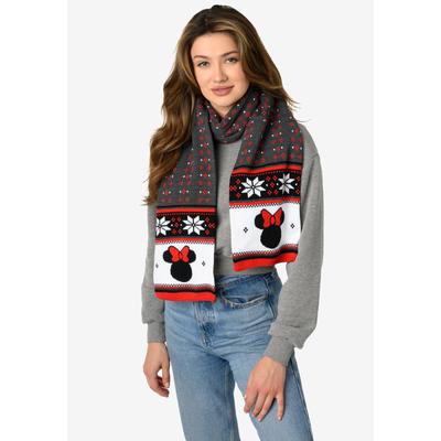 Women's Minnie Mouse 70" Knit Scarf Disney Women'S Red Winter Set by Disney in Black