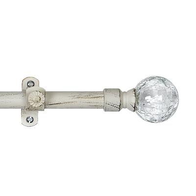 Metallo Decorative Rod And Finial Ilana by Achim Home Décor in Antique White Gold (Size 66-120)