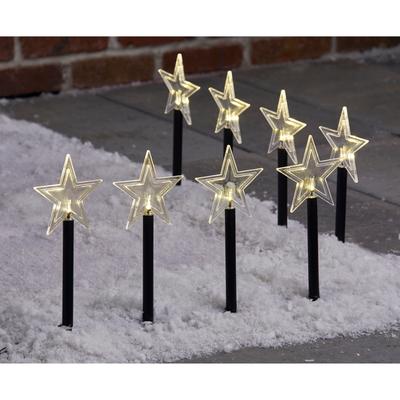 Solar-Powered Star Pathway Lights, Set of 8 by Bry...