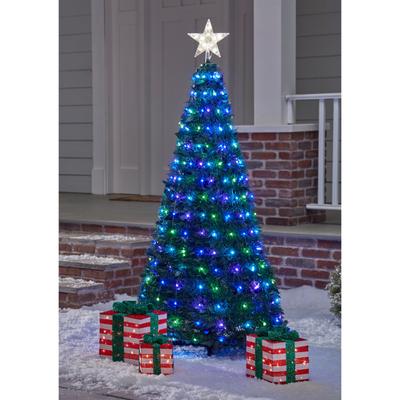 6ft. Outdoor Pre-lit Pop-Up Christmas Tree by Bryl...