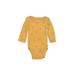 Just One You Made by Carter's Long Sleeve Onesie: Orange Bottoms - Size 3 Month