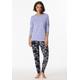 Pyjama SCHIESSER ""Contemporary Nightwear"" Gr. 42, blau (navy, geblümt, flieder) Damen Homewear-Sets Pyjamas