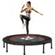 FK Sports 40”/48” Foldable fitness Trampoline, Mini Rebounder with Adjustable U or T Bar Foam Handle For Kids Adults Fitness Body Exercise Max Load 140kg