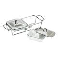 Premier Housewares Food Warmer With Handles Food Warmer Buffet Server Stainless Steel Practical And Durable Buffet Server And Warming Tray 15 x 50 x 23, Silver, 1 Litre
