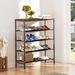 17 Stories 5 Tier Shoe Rack Organizer For Entryway, Sturdy Metal Framed Free Standing Shoe Shelf | Wayfair 7D27B32BB97C4674BA8D628D295603CD