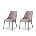 Corrigan Studio® Lide Dining Chair Faux Leather/Upholstered in Gray | 33.46 H x 21.26 W x 23.62 D in | Wayfair 0166E04274F94D569FDBB1337FB367A9