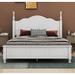 Alcott Hill® Carmena Retro Style Platform Bed Wood in White | 43.3 H x 56.2 W x 79.9 D in | Wayfair FA52144B35304F89AE9FA11EA41AA9D2