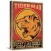 East Urban Home 'Tiger Head Safety Matches' Vintage Advertisement on Canvas in Orange/Red | 22" H x 15" W x 2" D | Wayfair