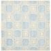 Blue/White Square 5' Area Rug - Safavieh Precious Hand-Tufted Blue/Beige Area Rug Polyester/Cotton/Wool | Wayfair PRE153M-5SQ