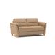 CAVADORE Leder 3er-Sofa Palera / Landhaus-Couch mit Federkern + massiven Holzfüßen / 179 x 89 x 89 / Leder Beige