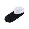 Kuschelsocken CAPELLI NEW YORK, Damen, Gr. 35 (38), schwarz, Polyacryl, Zopfmuster, Socken, mit flauschigem Kunstfellfutter