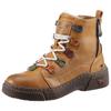 Winterboots MUSTANG SHOES, Damen, Gr. 38, gelb, Lederimitat, kontrastfarbene Details, sportlich, Schuhe, mit Nieten und bunten Besätzen