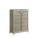 Samantha Modern Style 5-Drawer Chest Made with Wood & Mirrored Drawer Handles