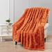 Home Soft Things Brick Textured FauxFur Throw Decorative Blankets