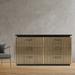 Allure Modern Style 6-Drawer Dresser Made with Mango Wood & Finish with Brass Metal