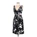 Donna Ricco Casual Dress - Party Plunge Sleeveless: Black Dresses - Women's Size 6