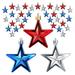 Meuva 36 Pieces Of Hanging Festival Star Sky Decorations Independence Day Star Decor Chandelier Pieces Spruce Garland 9 Ft Christmas Garland