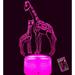 YSTIAN 3D Giraffe Deer Night Light Table Desk Optical Illusion Lamps 16 Color Changing Lights LED Table Lamp Xmas Home Love Birthday Children Kids Decor Toy Gift
