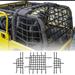 CheroCar Cargo Net 3 Set Mesh Cargo Netting Roof Net for Jeep Wrangler JL 2018-2023 Black