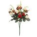 Meuva Artificial Rose Bouquet Consisting 7 branches 21 Roses Silk Decorative Bouquet Dark Roses Artificial Flowers Artificial Flowers for Wreath Making Artificial Flowers on The Wall