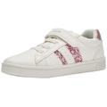 Geox Girl's J Djrock E Sneaker, White Dk Pink, One Size