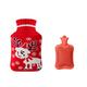 Mini hot Water bottlehot,Hot Water Bottle Christmas Hot Water Bottle Warmer Set Cute Elk Print 800 ML Heat Up and Refreezable Hot Cold Pack Lasting Warmth Removable Cover(Size : Red) (Size : Red)