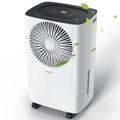 CONOPU Dehumidifier 12L/Day, Automatic Dehumidification, 24h Timer, Continuous Drainage, Room Dehumidifier, Suitable for the Apartment/Basement, Electric Dehumidifier, Against Moisture