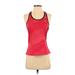 Nike Active Tank Top: Red Color Block Activewear - Women's Size Medium