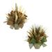 Creative Displays, Inc. Polysilk 2 - Piece Mixed Arrangements in Pot Set - Cream/Beige/Orange Polysilk, Ceramic | 18 H x 18 W x 18 D in | Wayfair