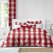 Gracie Oaks Farmhouse Plaid Coverlet Set Polyester/Polyfill in Red | Super King Coverlet/Bedspread + 2 King Shams | Wayfair