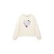 TOM TAILOR Mädchen 1037947 Sweatshirt mit Pailletten, 10330-Dove White, 116/122