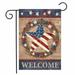 Fourth of July Day Garden Flag Cross God Bless America USA Flag Burlap Vertical Double Sided Patriotic Peace Outdoor Decoration 12.5 x 18 Inch