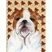 Carolines Treasures Bulldog English Fall Leaves Portrait Flag Garden Size