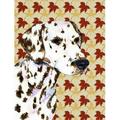 Carolines Treasures Dalmatian Fall Leaves Portrait Flag Garden Size