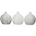 DecMode 9 W 10 H Faux Marble Black Ceramic Vase Set of 3