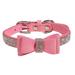 Rhinestone Dog Collar 1 Set Rhinestone Dog Collar Adjustable Bowknot Dog Collar Dog Training Collar