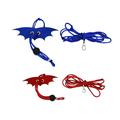 hamster leash 2PCS Hamster Leash Small Animal Harness Leash Rat Mouse Adjustable Rope with Bat Wing for Squirrels Guinea Pig (Size S Red/Size M Blue)