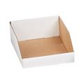 YhbSmt Cardboard Storage Bins Open Top Bin Box 10 L x 12 W x 4 1/2 H 25-Pack | Small for Inventory Organization Parts Garage Warehouse or Home Cubby Oyster White 8x18x10