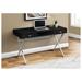 CodYinFI Laptop Table with Drawers and Open Shelf Computer Writing Desk Metal Sturdy 48 L Black/Chrome Legs