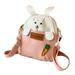 Bags for Women Cute Small Bag Female Character Cartoon Bunny Soft Girl Student Messenger Bag Laptop Rucksack for Women 16 Inch Red One Size