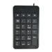 NUOLUX 22 Key USB Universal Keyboard Practical Numeric Keypad Mini Wired Keyboard Simple Number Keyboard for Notebook Computer Laptop (Black)