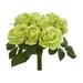 Nearly Natural Rose Bush Artificial Flower Stem Bunch Set of 2