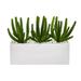 Nearly Natural Finger Cactus Artificial Plant in White Vase